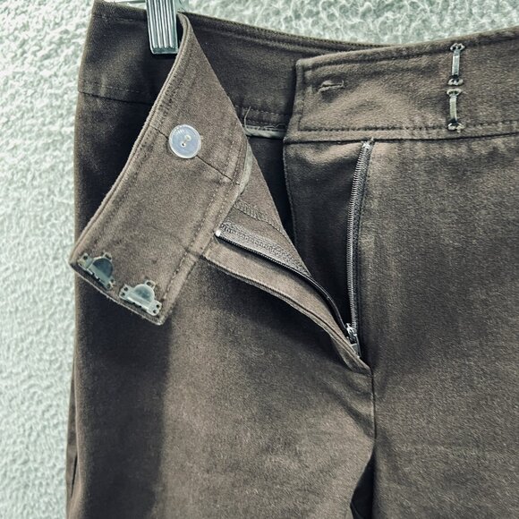 Chicos Pants Womens 1.5 Brown Straight Leg Mid Rise Classic Fit Career Workwear - Picture 3 of 8